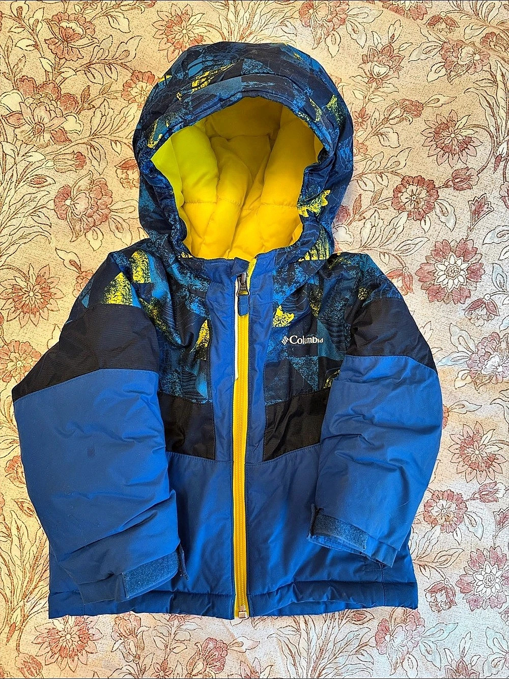 Columbia Toddler Boys Lightning Lift Jacket 2T Blue & Yellow